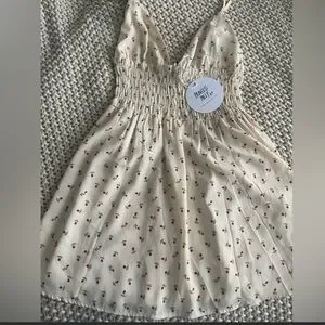 PRINCESS POLLY ROZA MINI DRESS BEIGE